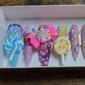 Candy Press on Nails